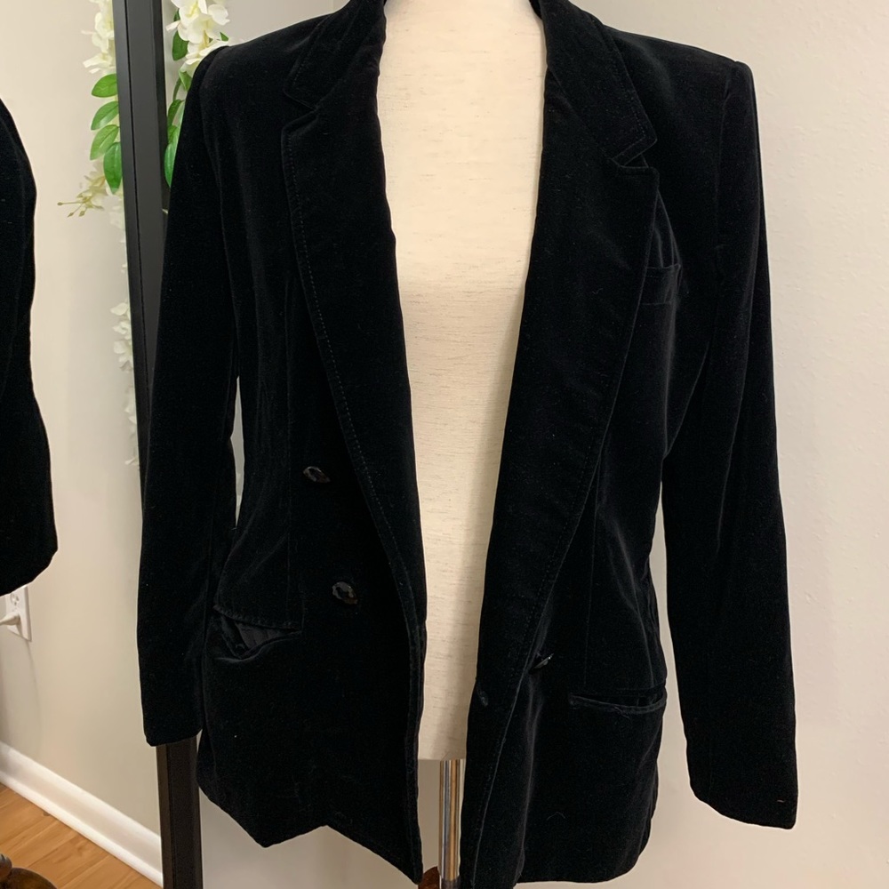 Vintage Double-Breasted Velvet Blazer